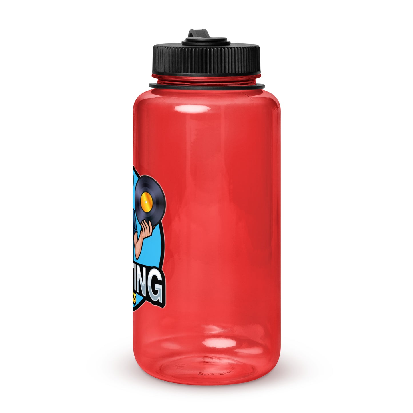 Wide mouth plastic water bottle